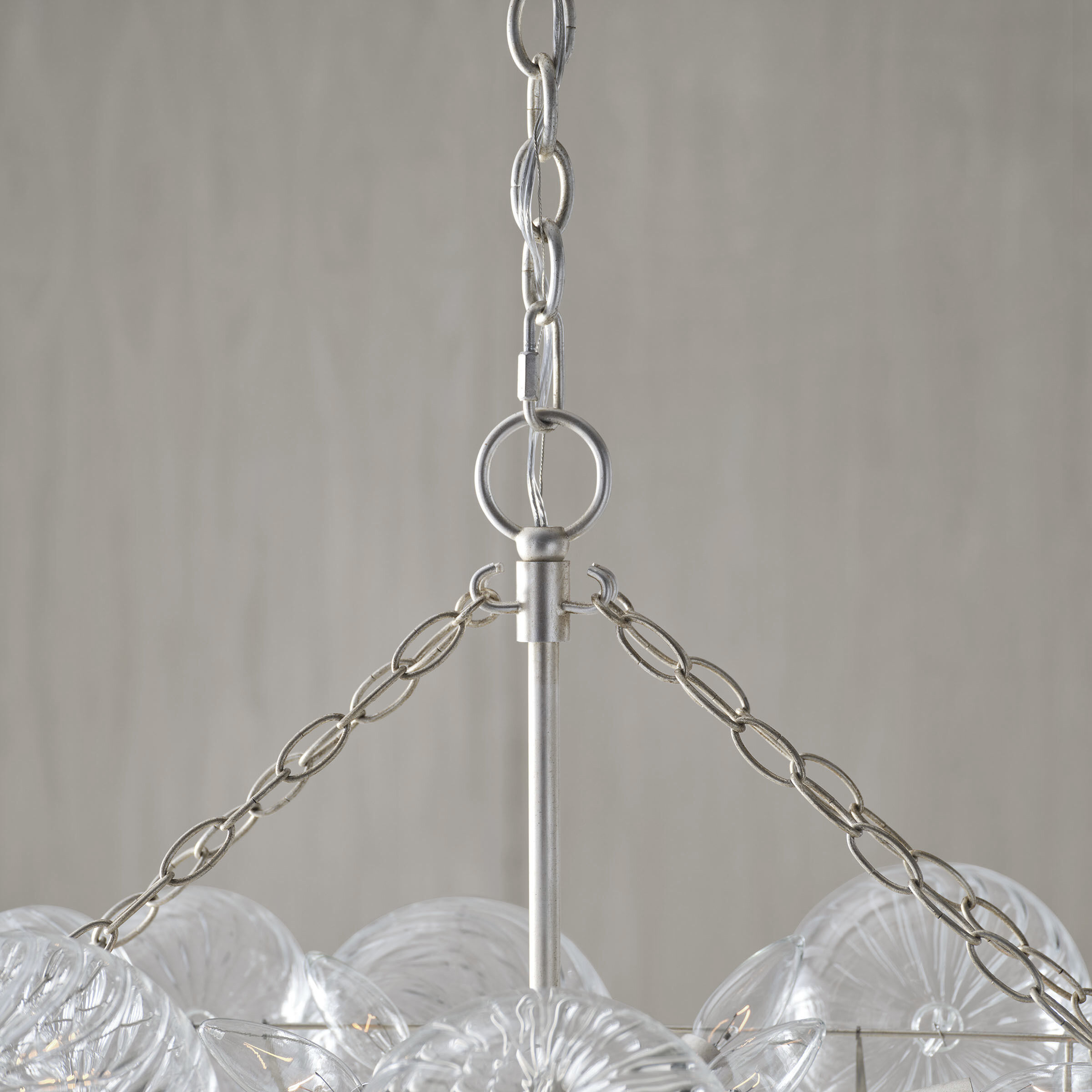 Julie Neill Talia LED 51 inch Burnished Silver Leaf Linear